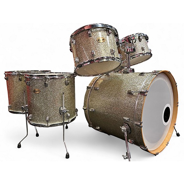 Used Ludwig 6 Piece Centennial Silver Sparkle Drum Kit