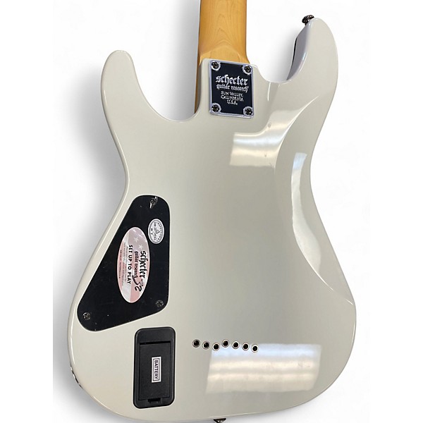 Used Schecter Guitar Research Demon 7 String Alpine White Solid Body Electric Guitar