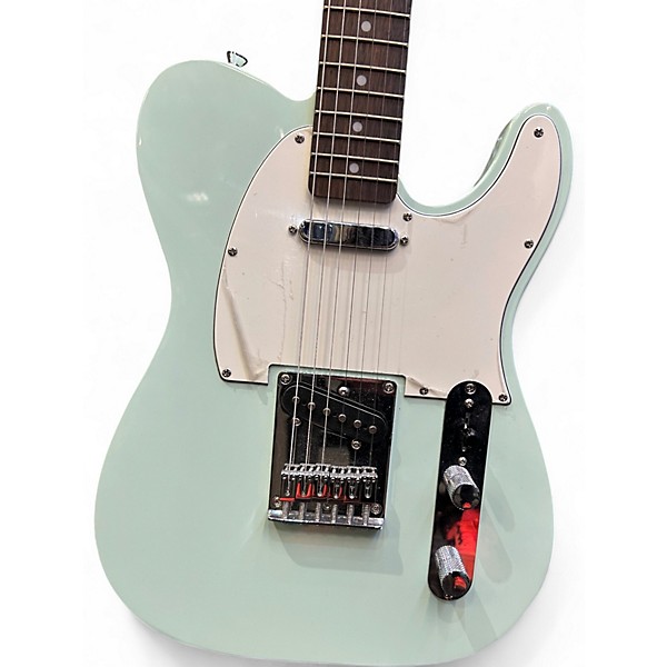 Used Squier Affinity Telecaster Surf Green Solid Body Electric Guitar