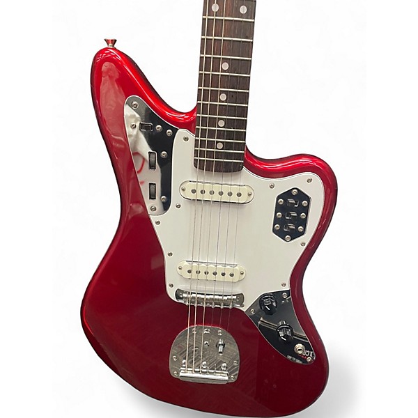 Used Fender Limited Edition Jaguar Candy Apple Red Solid Body Electric Guitar