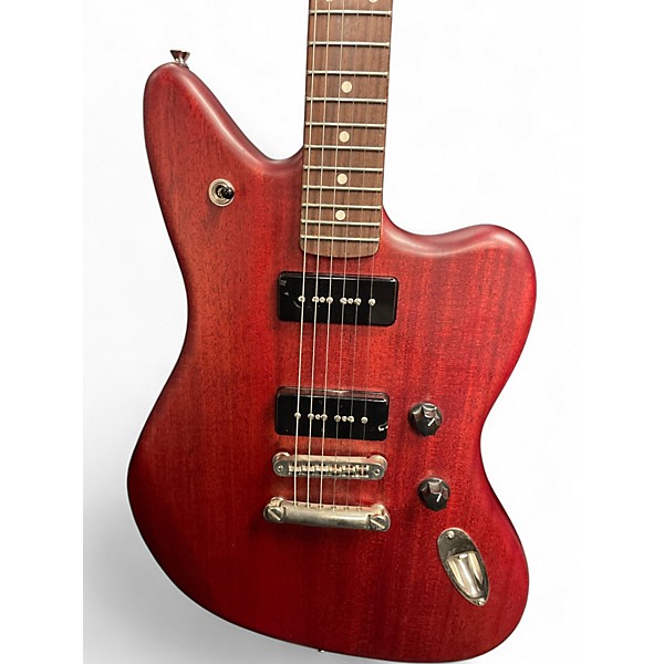 Used Fender JAGUAR Maroon Solid Body Electric Guitar