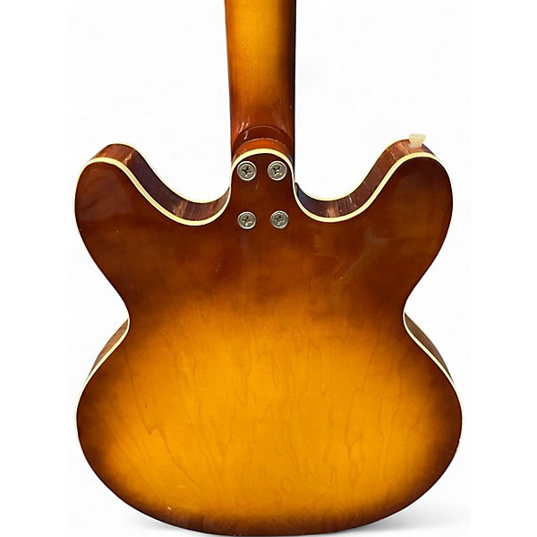 Vintage 1960s Barclay H74-3 Honey Burst Hollow Body Electric Guitar