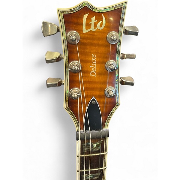 Used ESP LTD EC1000 Deluxe Honey Burst Solid Body Electric Guitar