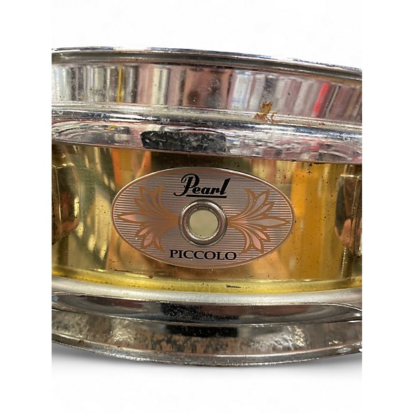 Used Pearl 3X13 Piccolo Snare Brass Brass Drum