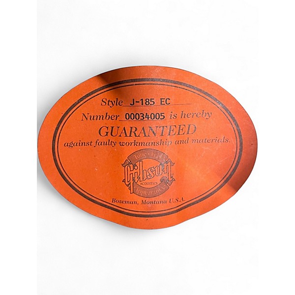 Used Gibson J185EC Natural Acoustic Electric Guitar