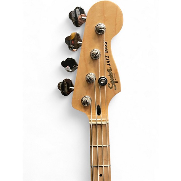 Used Squier Affinity Jazz Bass 3 Tone Sunburst Electric Bass Guitar