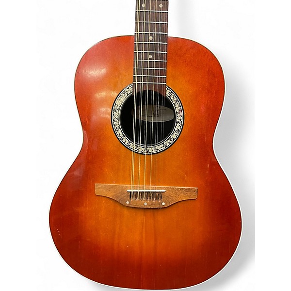 Used Ovation 1151 Balladeer Standard Faded Cherry 12 String Acoustic Electric Guitar