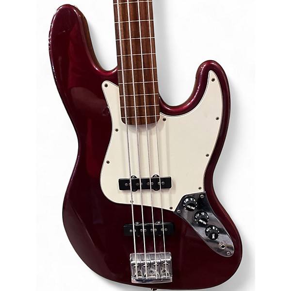 Used Fender Standard Jazz Bass Wine Red Electric Bass Guitar