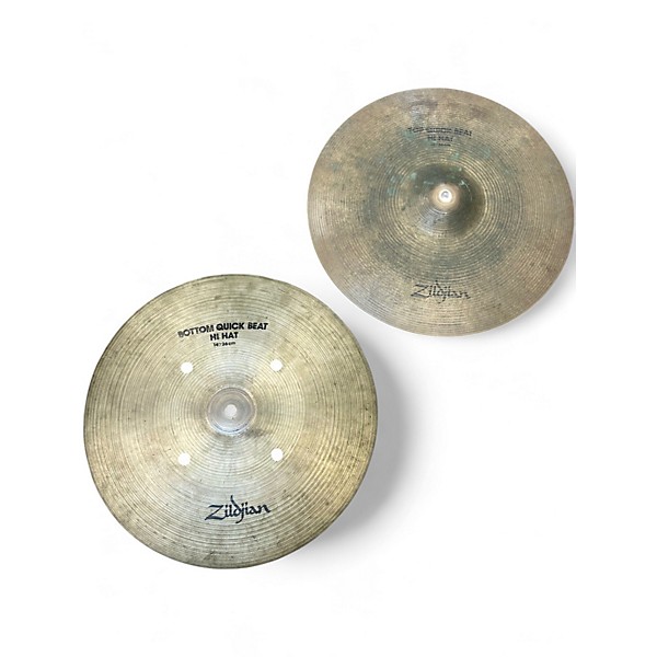 Used Zildjian 14in Quick Beat Hi Hat Pair Cymbal