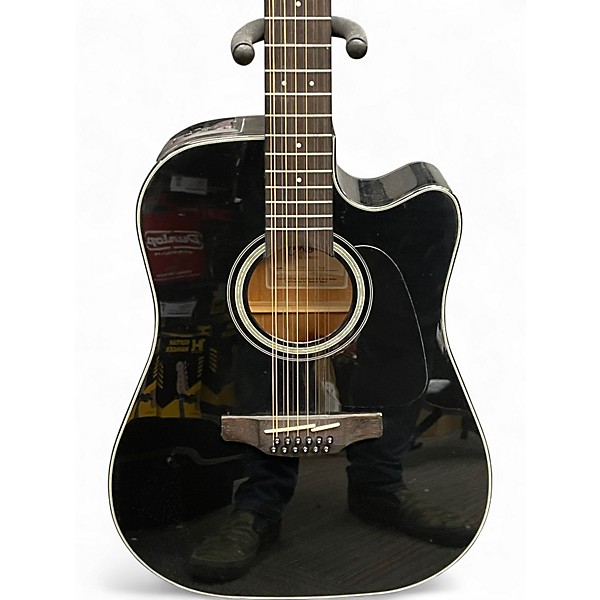 Used Takamine GD30-12 Black 12 String Acoustic Electric Guitar