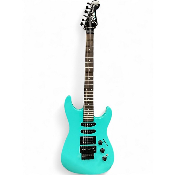 Used Fender HM Heavy Metal Stratocaster Green Solid Body Electric Guitar