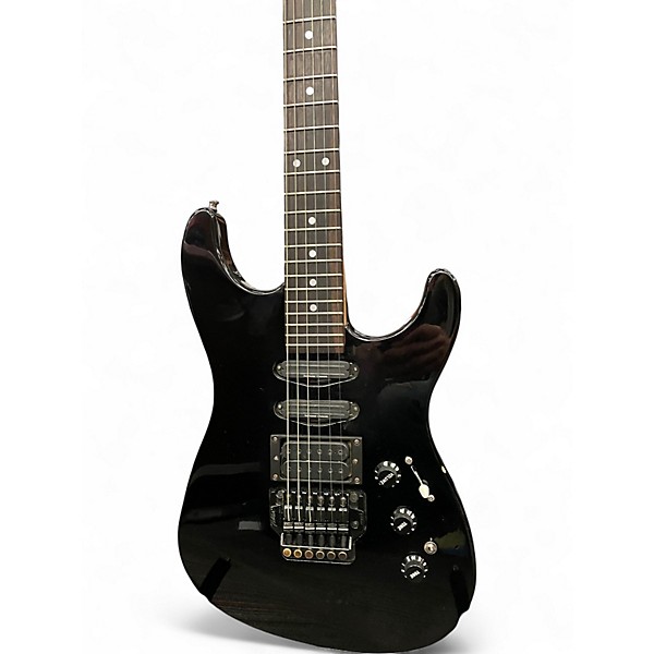 Vintage 1980s Fender HM Strat Black Solid Body Electric Guitar