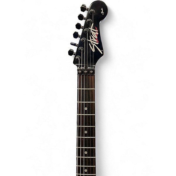 Vintage 1980s Fender HM Strat Black Solid Body Electric Guitar