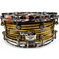 Used Pearl 14X5 Masterworks Carbon Fiber Over Maple Snare Gold Swirl on Black Carbon Drum