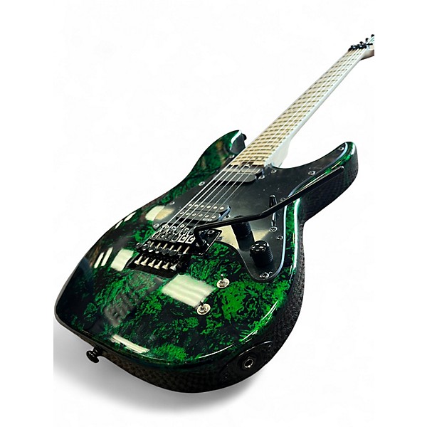 Used Schecter Guitar Research Sun Valley Super Shredder FR Green Reign Solid Body Electric Guitar
