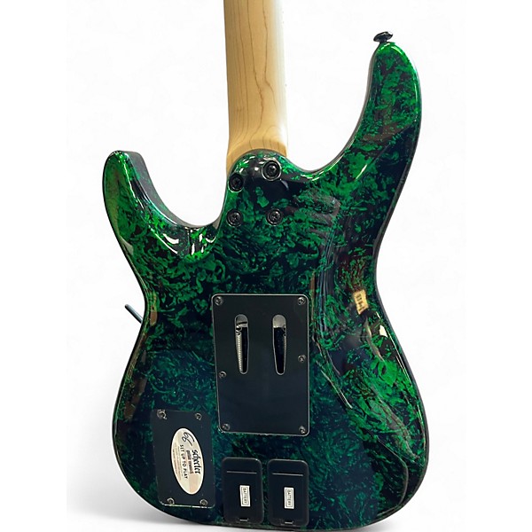 Used Schecter Guitar Research Sun Valley Super Shredder FR Green Reign Solid Body Electric Guitar