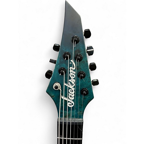 Used Jackson FSR Pro Series DKA7 Dinky 7 String Blue Burst Solid Body Electric Guitar