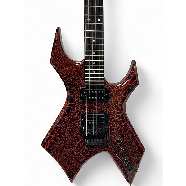 Used B.C. Rich Stranger Things "Eddie's" Inspired NJ Series Warlock Red Crackle Solid Body Electric Guitar
