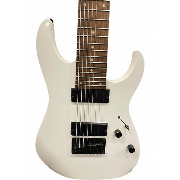 Used Ibanez RG8 8 String White Solid Body Electric Guitar