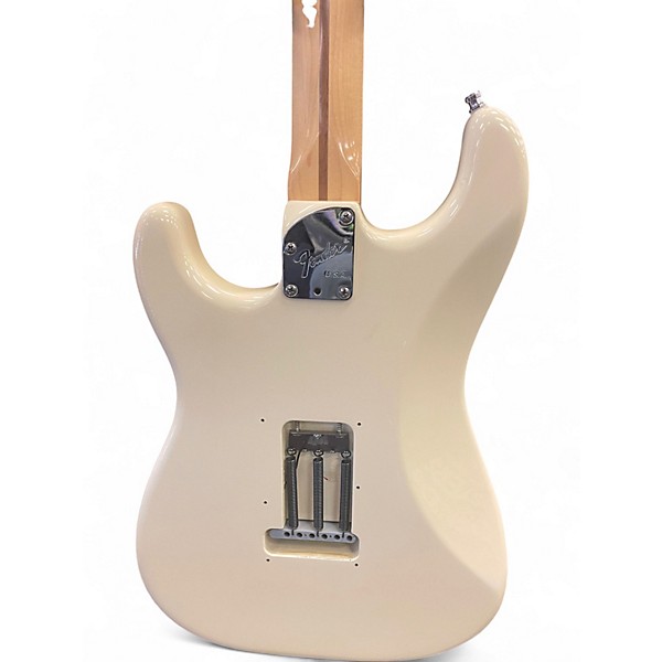 Used Fender Artist Series Jeff Beck Stratocaster Olympic White Solid Body Electric Guitar