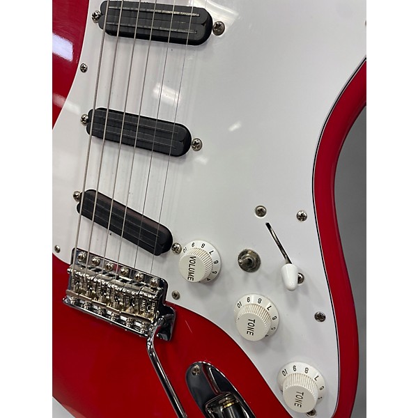 Used Squier MIJ E Series Stratocaster Red Solid Body Electric Guitar