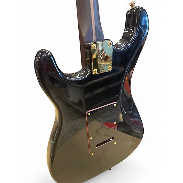 Used Fender Partscaster - FSR Rosewood Neck, American Standard Body Black Solid Body Electric Guitar