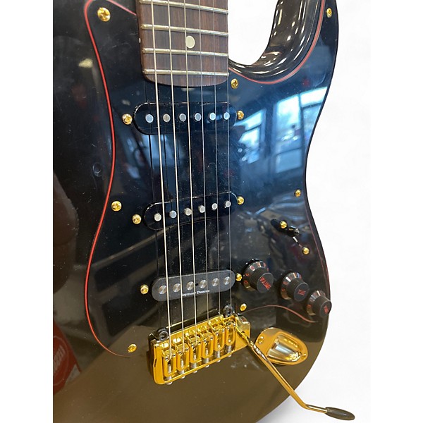 Used Fender Partscaster - FSR Rosewood Neck, American Standard Body Black Solid Body Electric Guitar