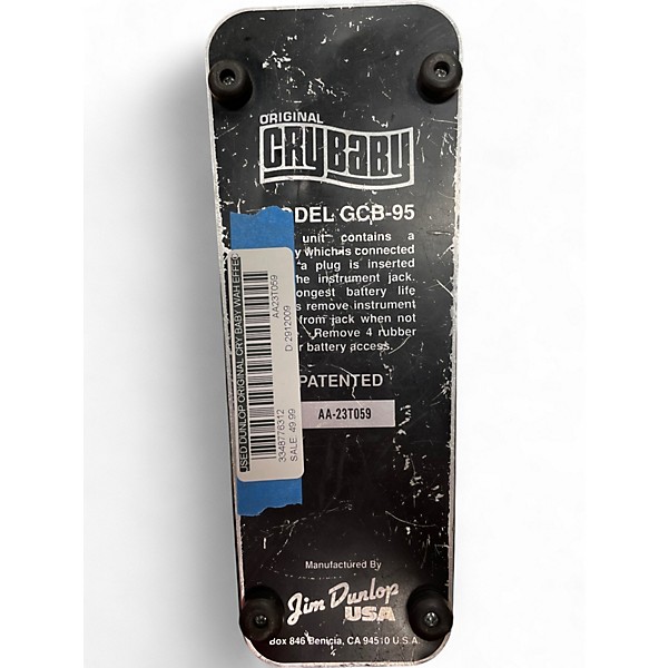 Used Dunlop Original Cry Baby Wah Effect Pedal