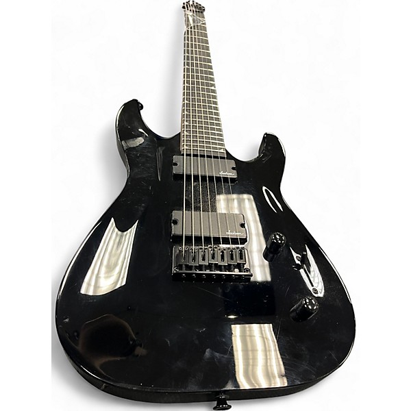 Used Jackson JS22-7 Dinky 7 String Black Solid Body Electric Guitar