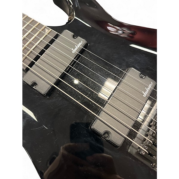 Used Jackson JS22-7 Dinky 7 String Black Solid Body Electric Guitar