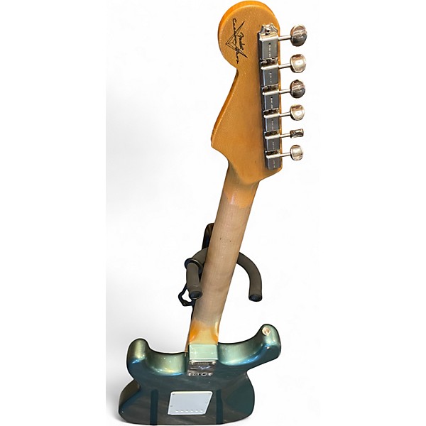 Used 2022 Fender Custom Shop 1963 Stratocaster Journeyman Hvy Relic  Sherwood Green Metallic Solid Body Electric Guitar