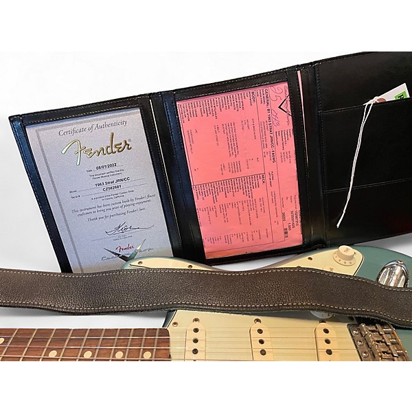Used 2022 Fender Custom Shop 1963 Stratocaster Journeyman Hvy Relic  Sherwood Green Metallic Solid Body Electric Guitar