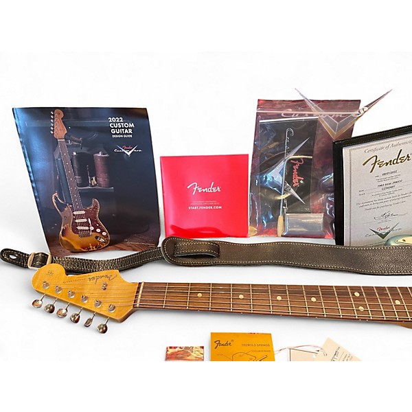 Used 2022 Fender Custom Shop 1963 Stratocaster Journeyman Hvy Relic  Sherwood Green Metallic Solid Body Electric Guitar