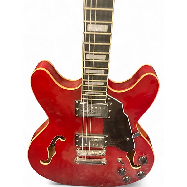 Used Grote 335 Red Hollow Body Electric Guitar