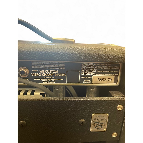 Used Fender 68 Custom Vibro Champ Reverb 1x10 Tube Guitar Combo Amp