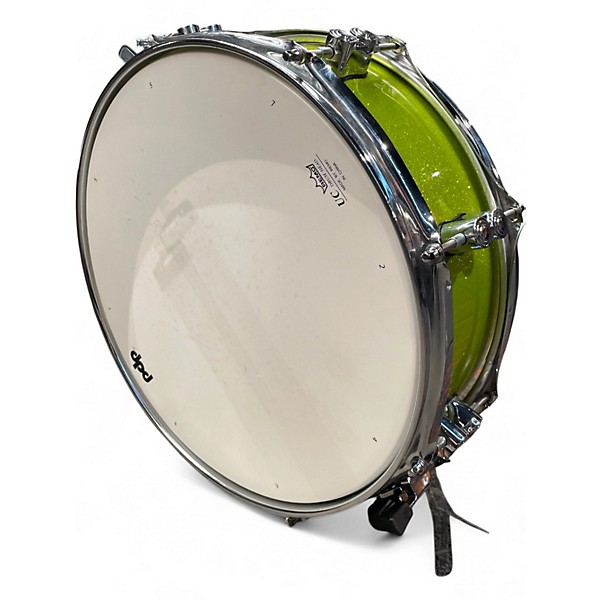 Used PDP by DW 14X5 New Yorker Snare Lime Green Sparkle Drum