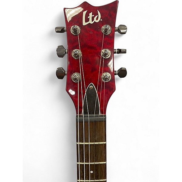 Used Ltd Ec100qm Red Solid Body Electric Guitar