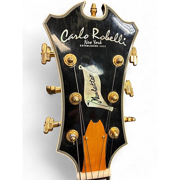 Used Carlo Robelli D-120 AS Manhattan 3 Tone Sunburst Hollow Body Electric Guitar