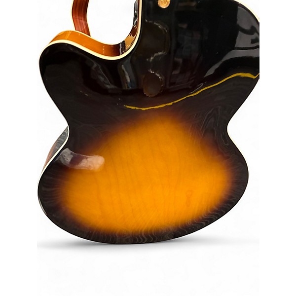 Used Carlo Robelli D-120 AS Manhattan 3 Tone Sunburst Hollow Body Electric Guitar