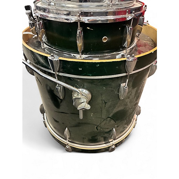 Used Ludwig 5 Piece Accent CS Green Drum Kit