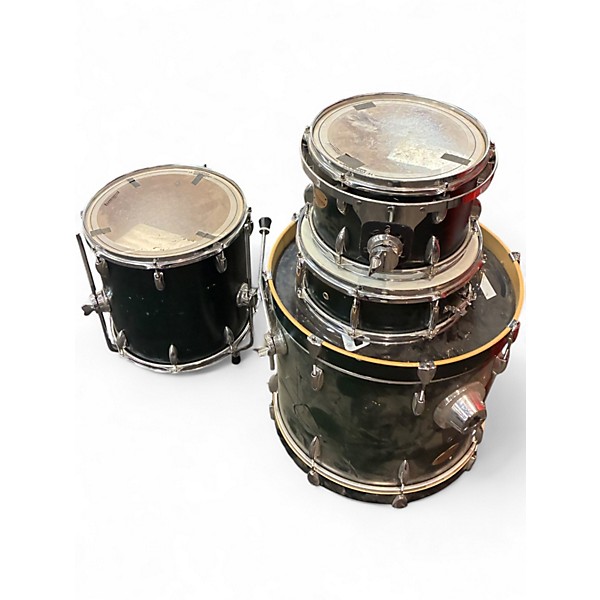 Used Ludwig 5 Piece Accent CS Green Drum Kit