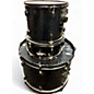 Used Gammon Percussion 3 Piece Junior Black Drum Kit thumbnail