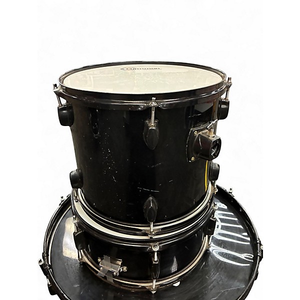 Used Gammon Percussion 3 Piece Junior Black Drum Kit
