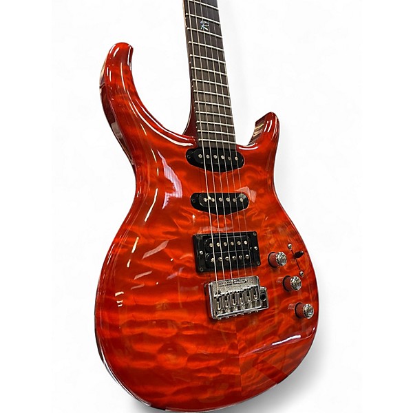 Used Michael Rowan Journeyman Quilted Maple Orange Solid Body Electric Guitar
