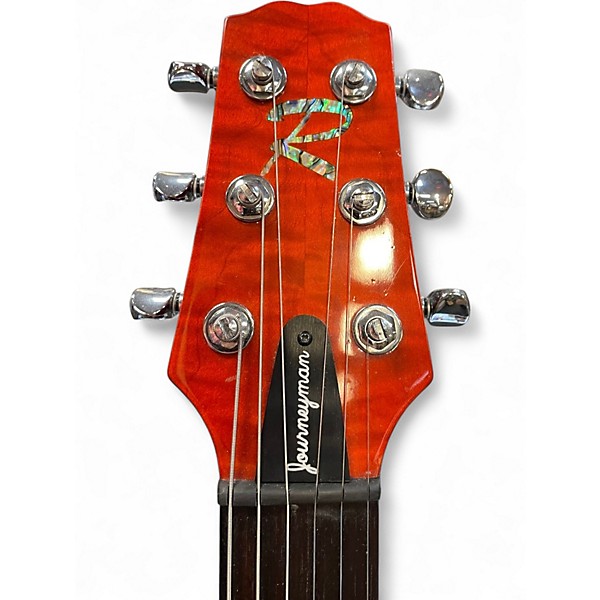Used Michael Rowan Journeyman Quilted Maple Orange Solid Body Electric Guitar