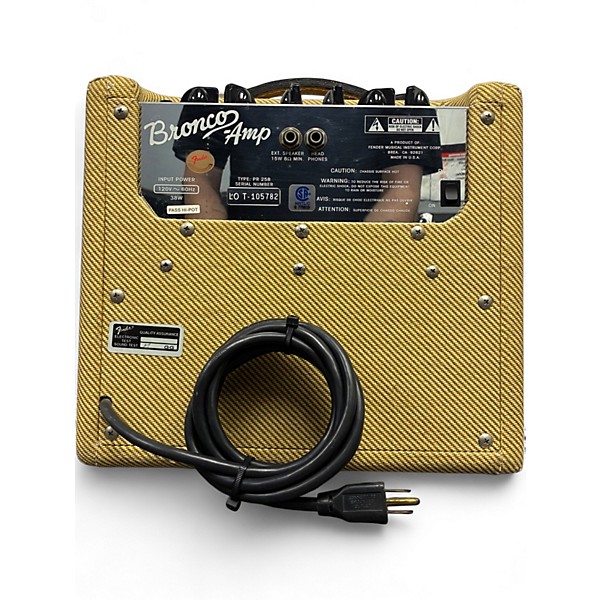 Used Fender Bronco 1x8 15W Tweed Guitar Combo Amp