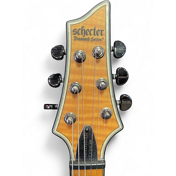 Used Schecter Guitar Research Hellraiser C1 Extreme Crimson Red Burst Solid Body Electric Guitar