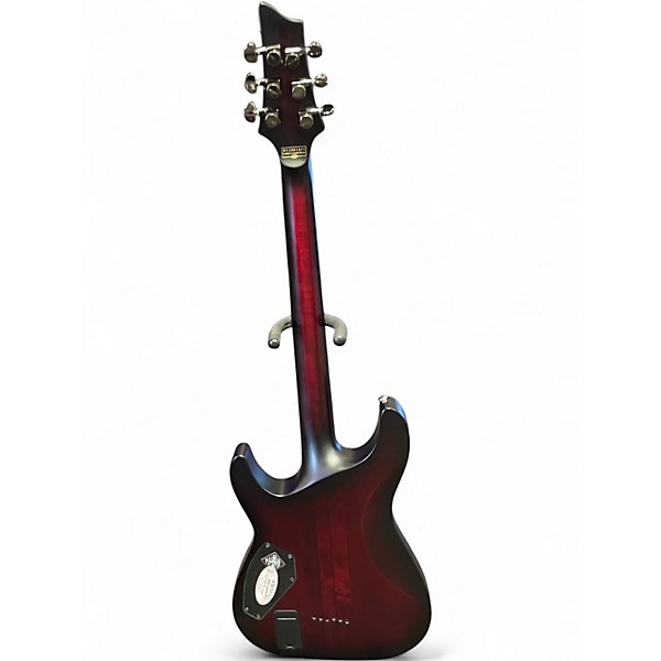 Used Schecter Guitar Research Hellraiser C1 Extreme Crimson Red Burst Solid Body Electric Guitar