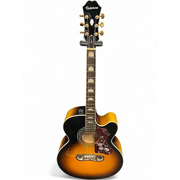 Used Epiphone EJ200SCE SUNBURST Acoustic Electric Guitar