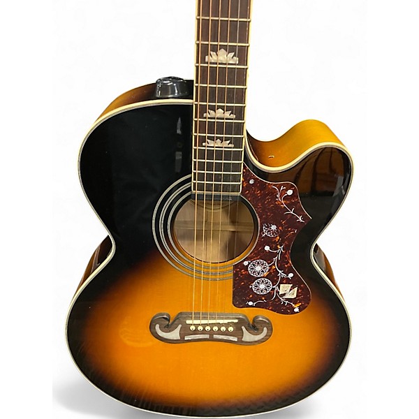 Used Epiphone EJ200SCE SUNBURST Acoustic Electric Guitar